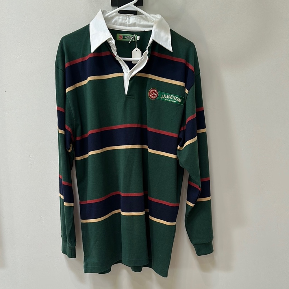 Jameson Green Striped Rugby Shirt